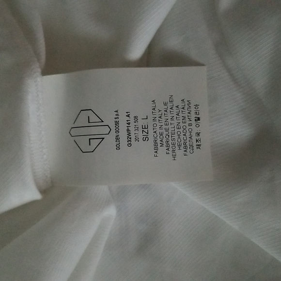 Golden Goose Isabella White Floral Print Jacquard Ruffled Top Size L Lar… - Picture 13 of 14